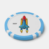 Raketscheepsillustratie cartoon poker chips (Enkel)