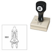Raketscheepsillustratie cartoon rubberstempel (Gestempeld)