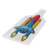 Raketscheepsillustratie cartoon snijplank (Hoek)