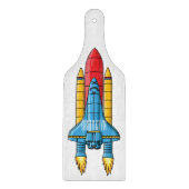 Raketscheepsillustratie cartoon snijplank (Voorkant)