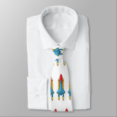 Raketscheepsillustratie cartoon stropdas (Gebonden)