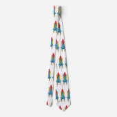 Raketscheepsillustratie cartoon stropdas (Achterkant)