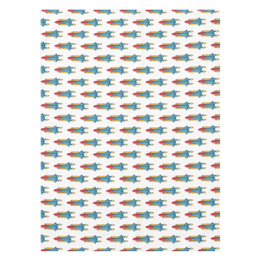 Raketscheepsillustratie cartoon tafelkleed (Voorkant)