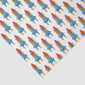 Raketscheepsillustratie cartoon tissuepapier (Detail)