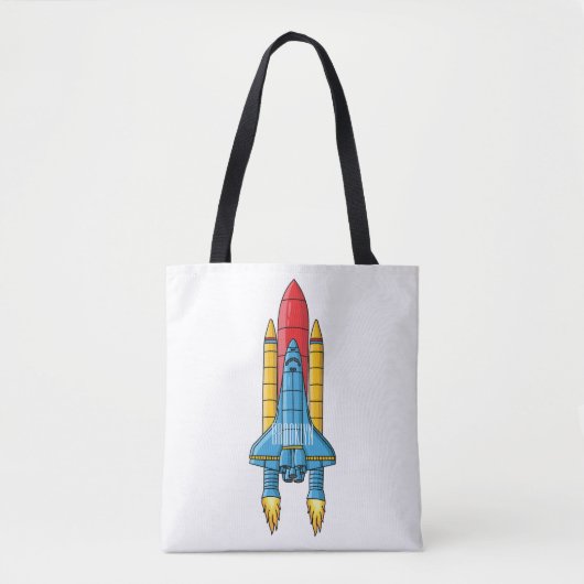 Raketscheepsillustratie cartoon tote bag (Voorkant)
