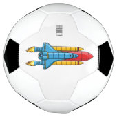 Raketscheepsillustratie cartoon voetbal (Gedraaid)