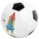 Raketscheepsillustratie cartoon voetbal (Drie kwart)