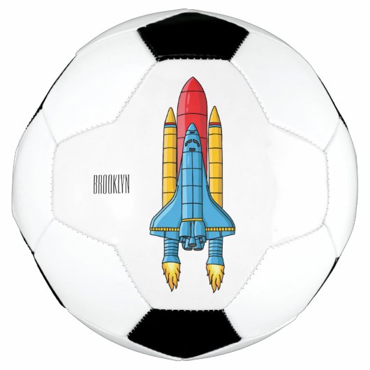 Raketscheepsillustratie cartoon voetbal (Voorkant)