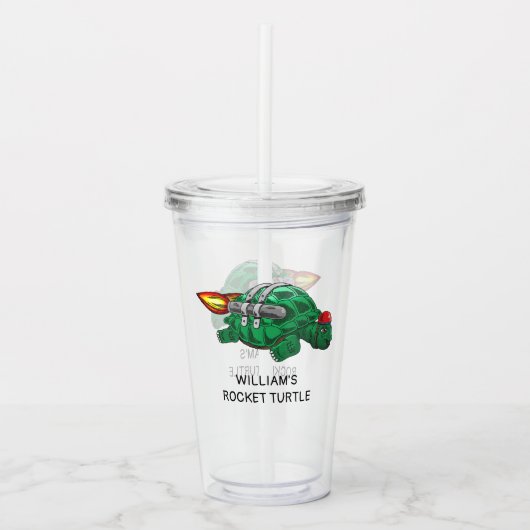 Raketschildpad Acryl Drinkbeker (Voorkant)