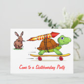 Raketschildpad en hazen kaart (Staand voorkant)