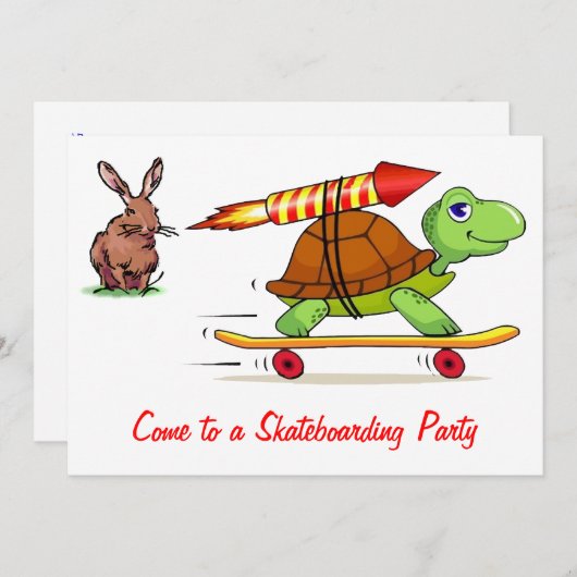 Raketschildpad en hazen kaart (Voorkant / Achterkant)