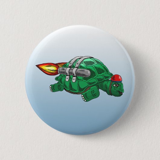 Raketschildpad Ronde Button 5,7 Cm (Voorkant)