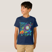 Raketschip 6e verjaardag Tshirts en geschenken (Voorkant volledig)