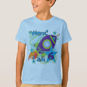 Raketschip 6e verjaardag Tshirts en geschenken (Voorkant)