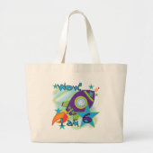 Raketschip 6e verjaardag Tshirts en geschenken Grote Tote Bag (Voorkant)