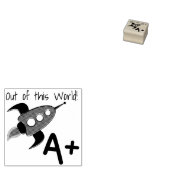 Raketschip A+ Rubberstempel (Gestempeld)