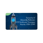 Raketschip buitenruimte etiket (Voorkant)