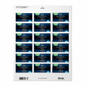 Raketschip buitenruimte etiket (Full Sheet)