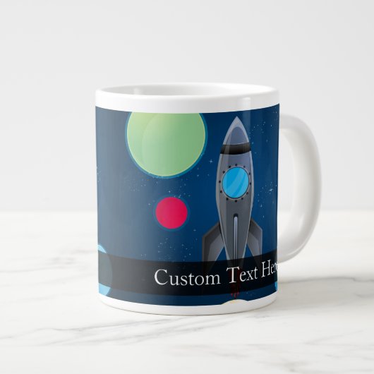 Raketschip buitenruimte grote koffiekop (Voorkant rechts)