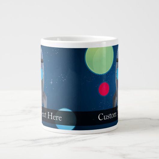 Raketschip buitenruimte grote koffiekop (Voorkant)