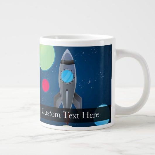 Raketschip buitenruimte grote koffiekop (Rechts)