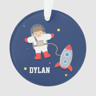 Raketschip Buitenruimte Kleine Astronaut Jongenska Ornament