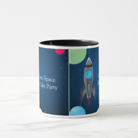 Raketschip buitenruimte mok (Midden)