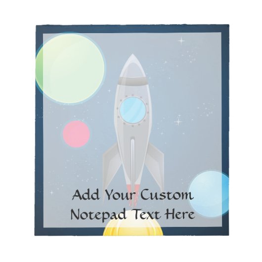 Raketschip buitenruimte notitieblok (Voorkant)