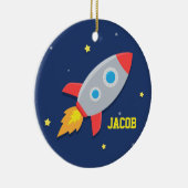 Raketschip, buitenruimte, voor jongens keramisch ornament (Rechts)