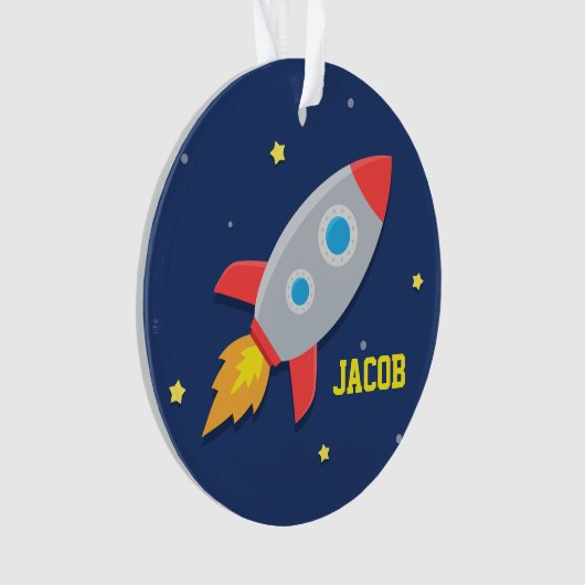 Raketschip, buitenruimte, voor jongens ornament (voorkant)