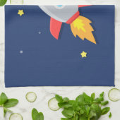 Raketschip, buitenruimte, voor jongens theedoek (Gevouwen)