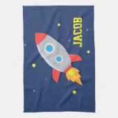 Raketschip, buitenruimte, voor jongens theedoek (Verticaal)