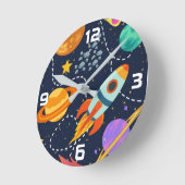 Raketschip buitenruimtecentrales Astronaut Nursery Ronde Klok (Hoek)