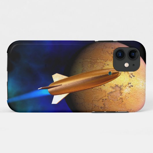  raketschip Case-Mate iPhone case (Achterkant (horizontaal))