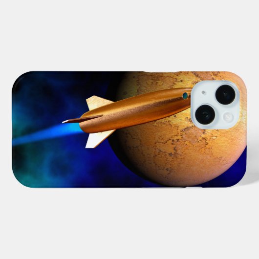  raketschip Case-Mate iPhone case (Achterkant (horizontaal))