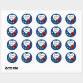 Raketschip Dank je wel Ronde Sticker (Vel)