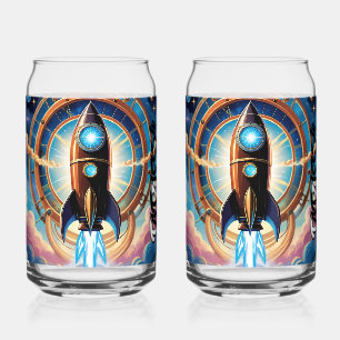 Raketschip Drink bril Blikvorm Glas