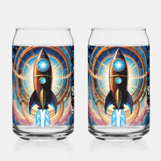 Raketschip Drink bril Blikvorm Glas