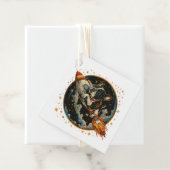 Raketschip Franse Bulldog Astronaut Bedankjes Labels (In situ)