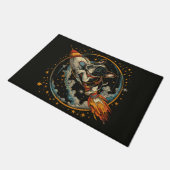 Raketschip Franse Bulldog Astronaut Deurmat (Schuin)