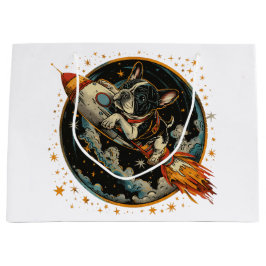 Raketschip Franse Bulldog Astronaut Groot Cadeauzakje