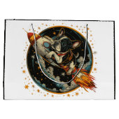 Raketschip Franse Bulldog Astronaut Groot Cadeauzakje (Achterkant)