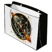 Raketschip Franse Bulldog Astronaut Groot Cadeauzakje (Achterkant Gekanteld)
