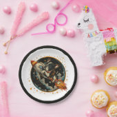 Raketschip Franse Bulldog Astronaut Papieren Bordje (Feest)