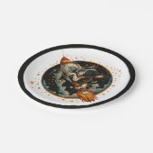 Raketschip Franse Bulldog Astronaut Papieren Bordje (Gekanteld)