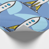 Raketschip klaar voor lancering cadeaupapier