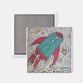 Raketschip Magneet (Voorkant / Achterkant)