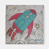 Raketschip Magneet (Voorkant)