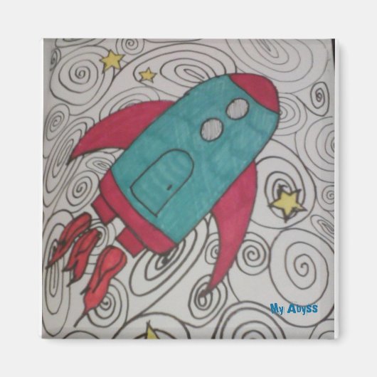 Raketschip Magneet (Voorkant)