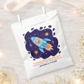 Raketschip met sterren in de ruimte Galaxy Bedankzakje (Geknipt)